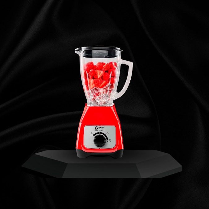 LICUADORA OSTER 2 VEL. KALIMAN ROJA PB VASO DE VIDRIO